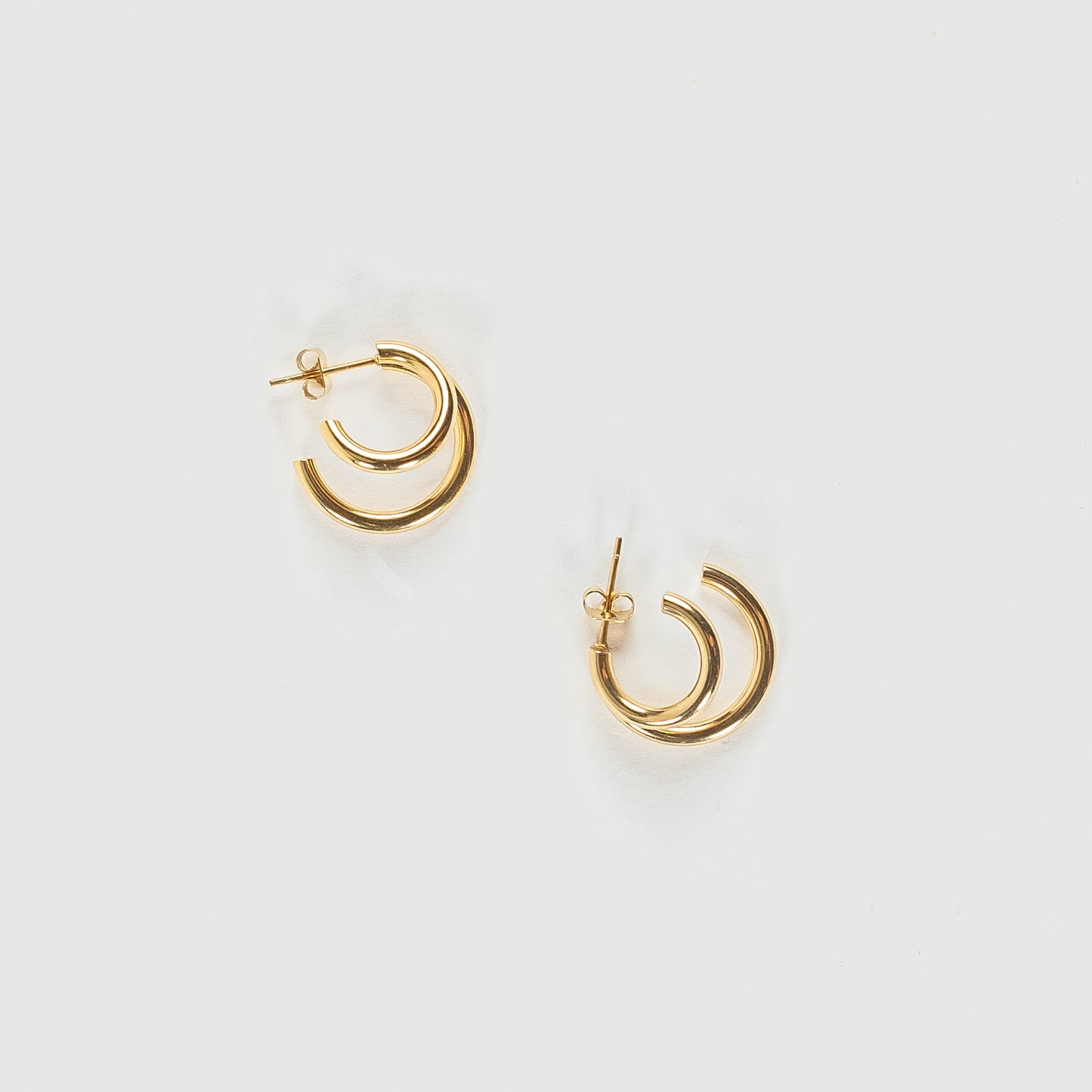 Romy Double Semi Hoop Earrings