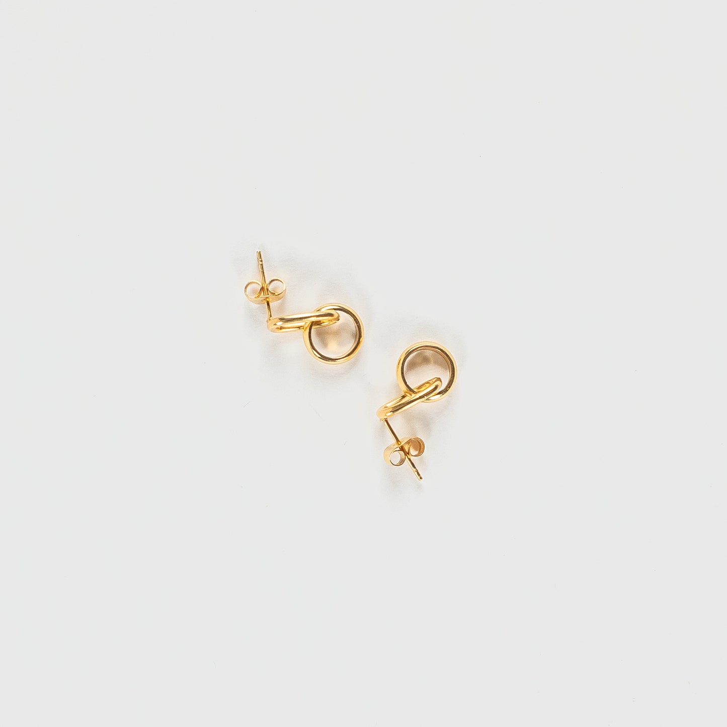 Bianca Double Hoop Drop Small Earrings